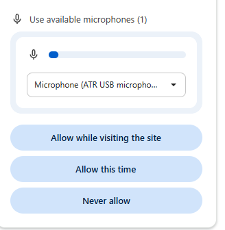 Request Microphone Permission